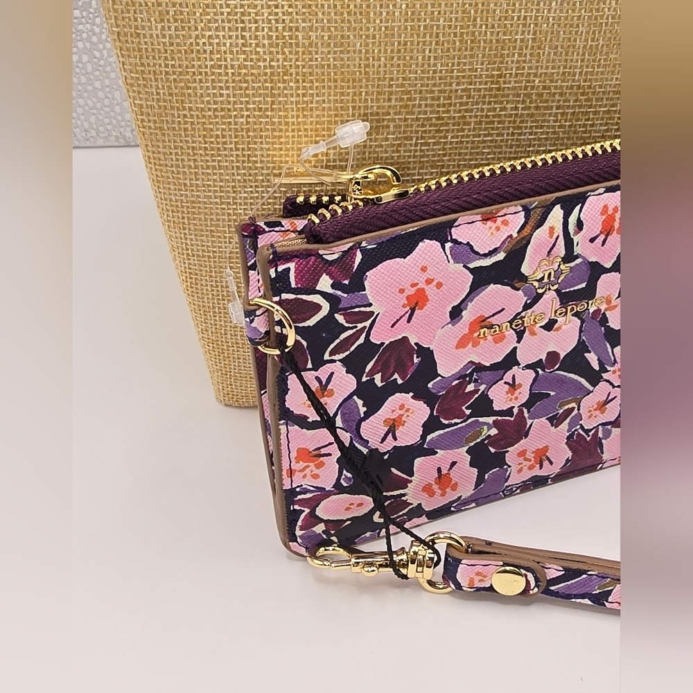 Nanette Lepore Floral Card Holder Wristlet - Picture 4 of 9